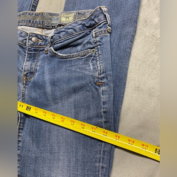 Converse One Star Jeans Womens Size 8 Blue Low Rise Straight Leg Stretch 30x31.5 - Picture 9 of 16